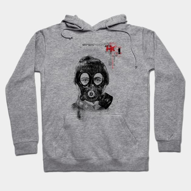 Gas Mask Man Hoodie by RepubliRock